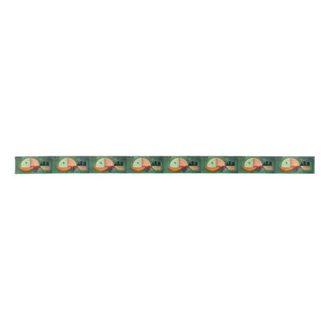 Kandinsky Upward Abstract Painting Satin Ribbon (Front)