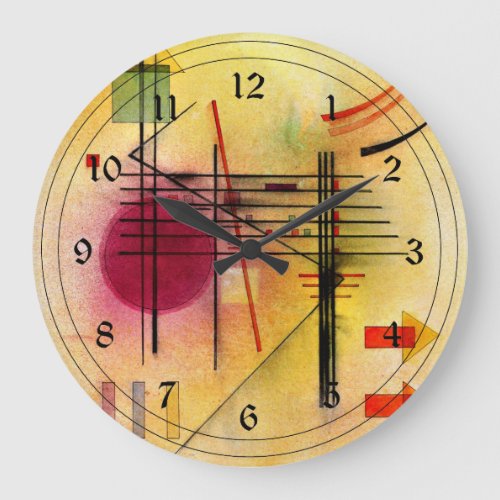 Kandinsky _ Vibrant Large Clock