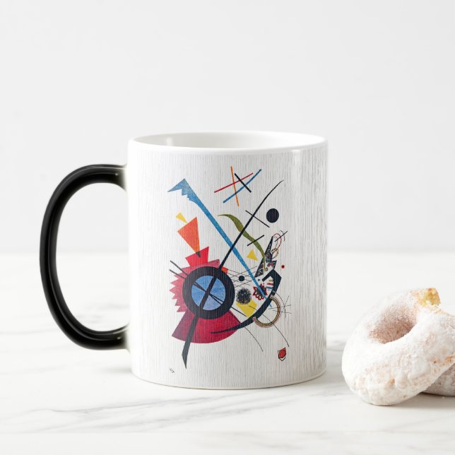 Kandinsky Violet - Abstract Fine Art Magic Mug (With Donut)