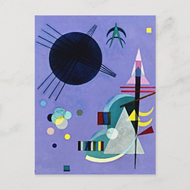 Kandinsky - Violet Green Postcard (Front)