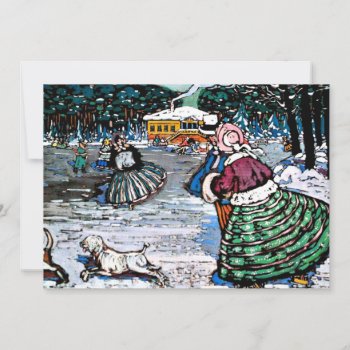Kandinsky - Winter (skaters) Card by Virginia5050 at Zazzle