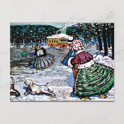 Kandinsky _ Winter Skaters Postcard