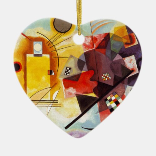 Kandinsky Yellow Red Blue Ceramic Ornament