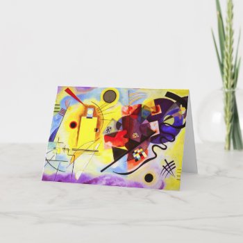 Kandinsky Yellow Red Blue Greeting Card by VintageSpot at Zazzle