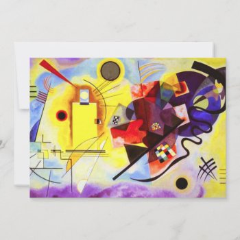 Kandinsky Yellow Red Blue Invitations by VintageSpot at Zazzle