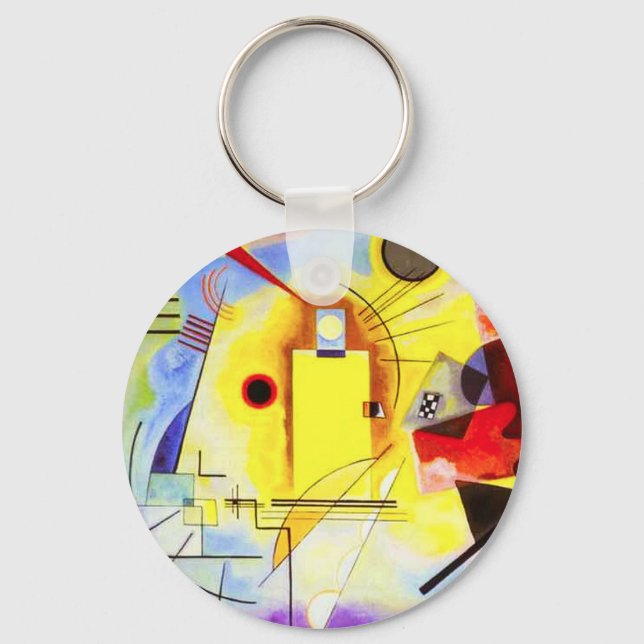 Kandinsky Yellow Red Blue Key Chain (Front)
