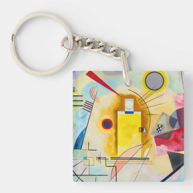 Kandinsky Yellow-Red-Blue Keychain (Front)