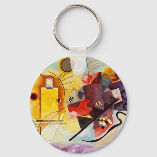 Kandinsky Yellow Red Blue Keychain