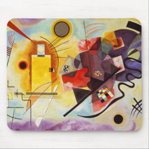 Kandinsky Yellow Red Blue Mouse Pad