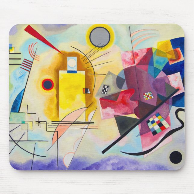 Kandinsky Yellow-Red-Blue Mouse Pad (Front)