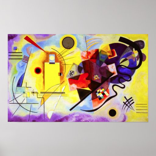 Kandinsky Yellow Red Blue Poster | Zazzle