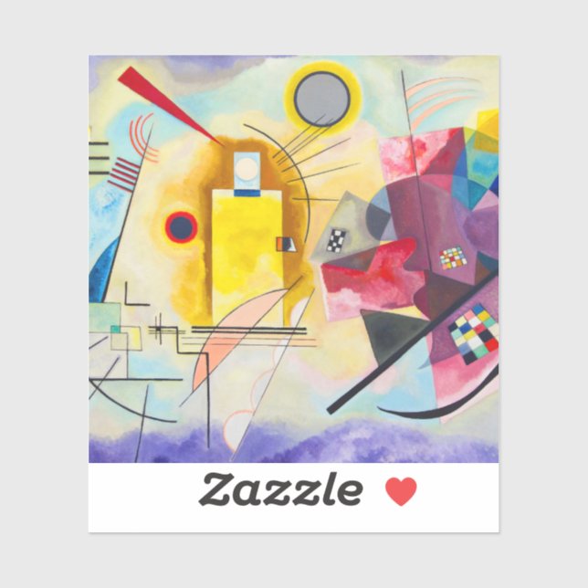 Kandinsky Yellow-Red-Blue Sticker (Sheet)