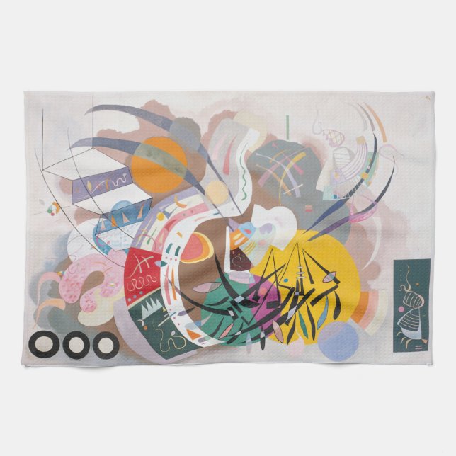 Kandinsky's Abstract Artwork Kitchen Towel (Horizontal)