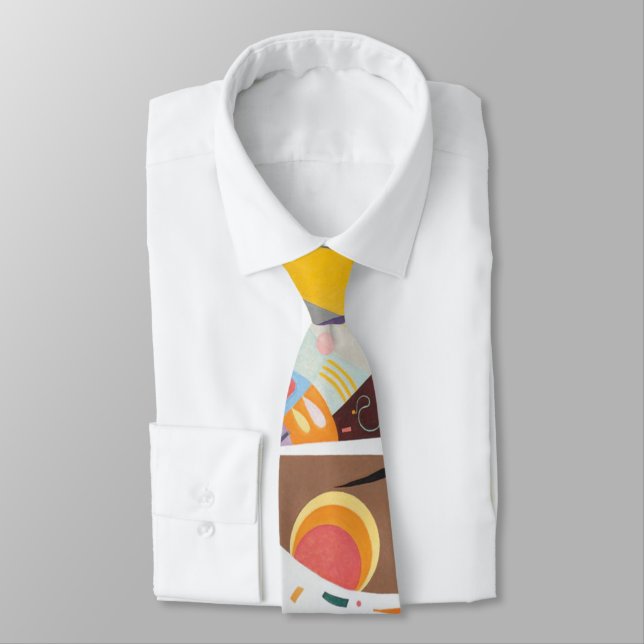 Kandinsky's Abstract Artwork Neck Tie (Tied)