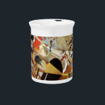 Kandinsky's Abstract Composition Beverage Pitcher<br><div class="desc">Wassily Kandinsky Colorful Abstract in Blue,  Orange,  Red and Yellow Tones - Compositon Abstract Painting on Canvas</div>