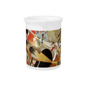 Kandinsky's Abstract Composition Beverage Pitcher