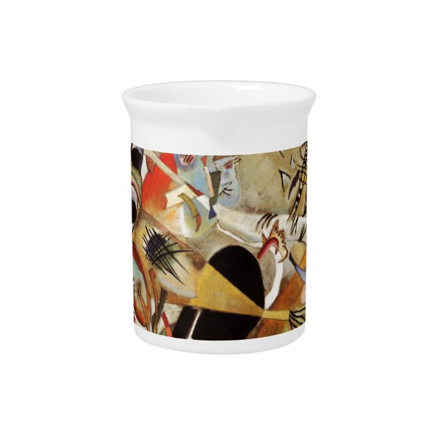 Kandinsky's Abstract Composition Beverage Pitcher (Front)