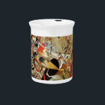 Kandinsky's Abstract Composition Painting Beverage Pitcher<br><div class="desc">Wassily Kandinsky Colorful Abstract in Blue,  Orange,  Red and Yellow Tones - Compositon Abstract Painting on Canvas</div>