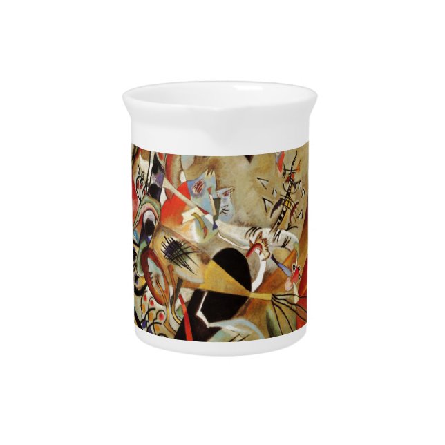 Kandinsky's Abstract Composition Painting Beverage Pitcher (Front)