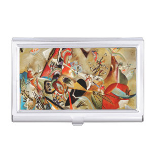 Kandinsky's Abstract Composition Painting Business Card Case