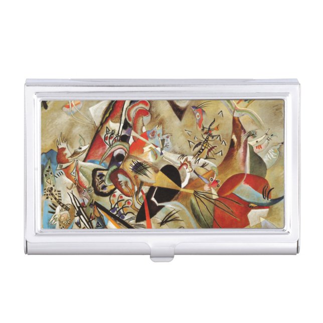 Kandinsky's Abstract Composition Painting Business Card Case (Front)