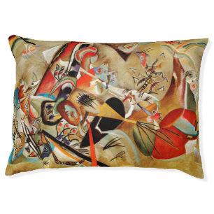 Kandinsky's Abstract Composition Painting Pet Bed