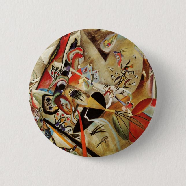Kandinsky's Abstract Composition Pinback Button (Front)