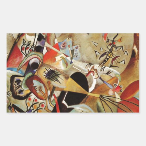 Kandinskys Abstract Composition Rectangular Sticker