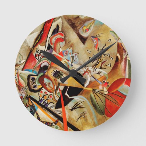 Kandinskys Abstract Composition Round Clock