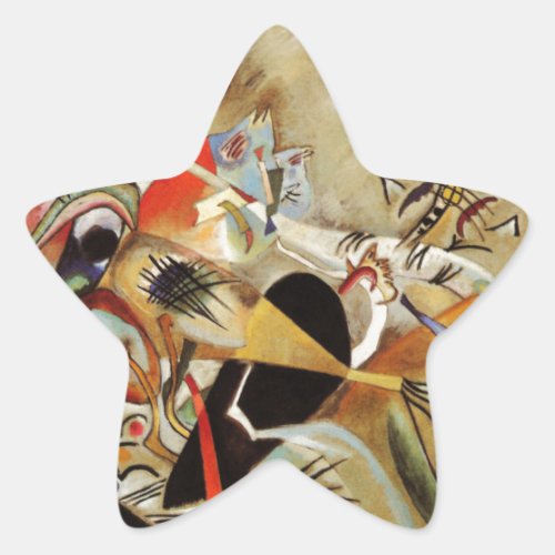 Kandinskys Abstract Composition Star Sticker