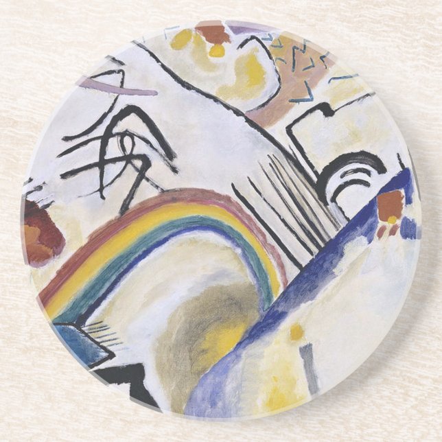 Kandinsky's Abstract Painting 1910 Dated Cossacks Coaster (Front)