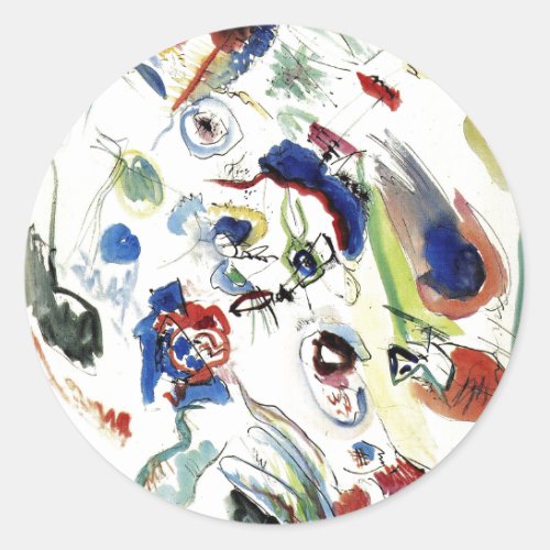 Kandinskys Abstract Painting Artwork Classic Round Sticker