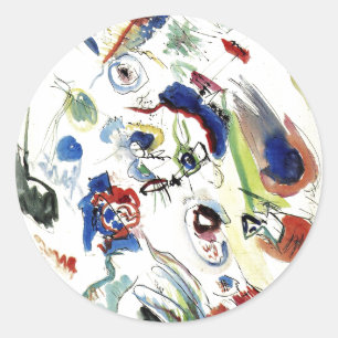 Kandinsky's Abstract Painting Artwork Classic Round Sticker