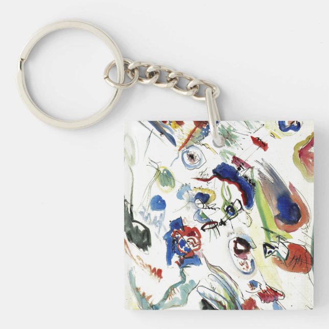 Kandinsky's Abstract Painting Artwork Keychain (Front)