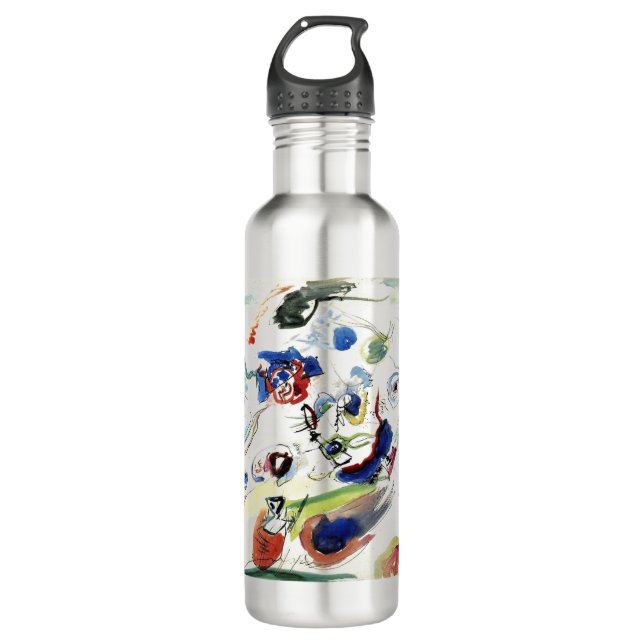 Kandinsky's Abstract Painting Artwork Stainless Steel Water Bottle (Front)