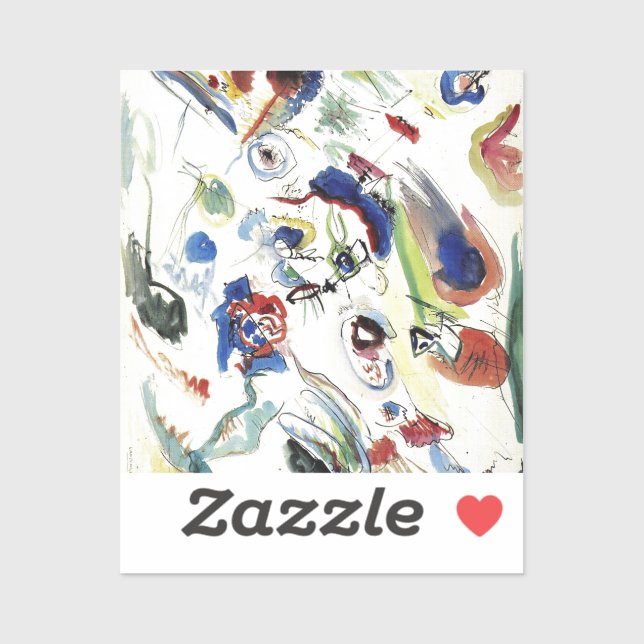 Kandinsky's Abstract Painting Artwork Sticker (Sheet)