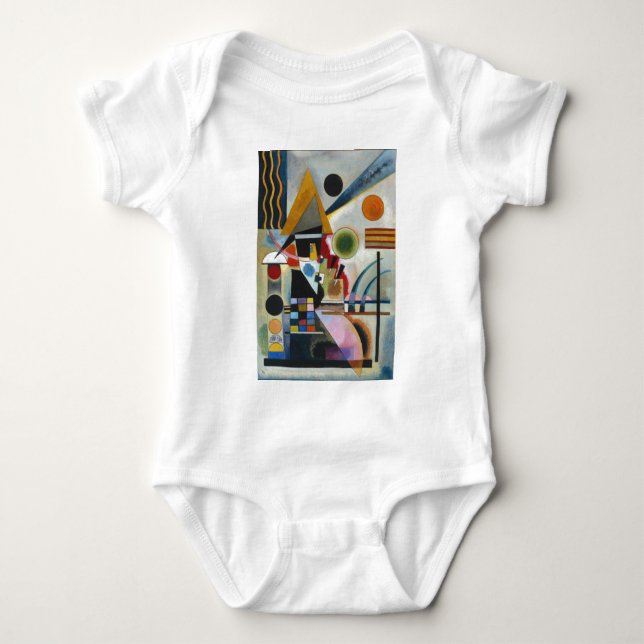Kandinsky's Abstract Painting Swinging Baby Bodysuit (Front)