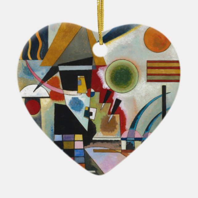 Kandinsky's Abstract Painting Swinging Ceramic Ornament (Front)