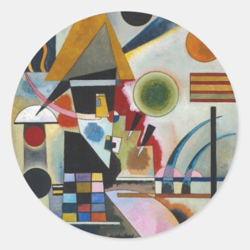 Kandinskys Abstract Painting Swinging Classic Round Sticker