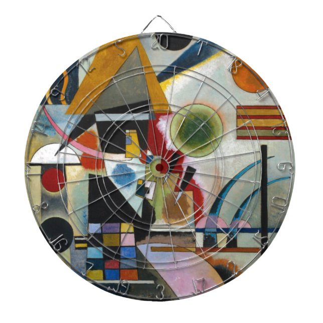 Kandinsky's Abstract Painting Swinging Dartboard (Front)