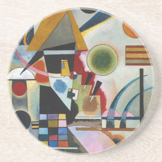 Kandinsky's Abstract Painting Swinging Drink Coaster (Front)