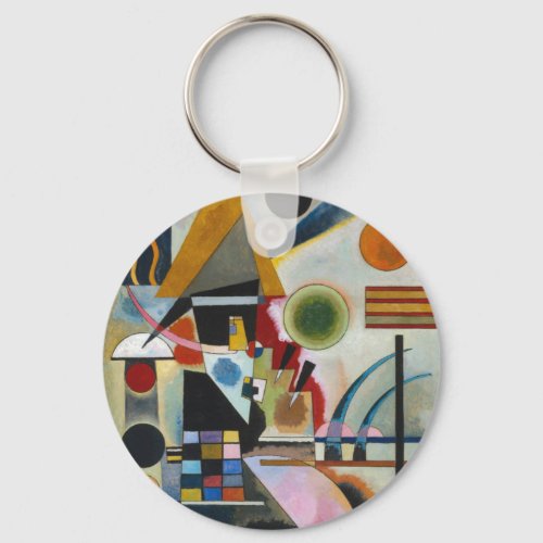 Kandinskys Abstract Painting Swinging Keychain