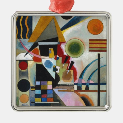 Kandinskys Abstract Painting Swinging Metal Ornament
