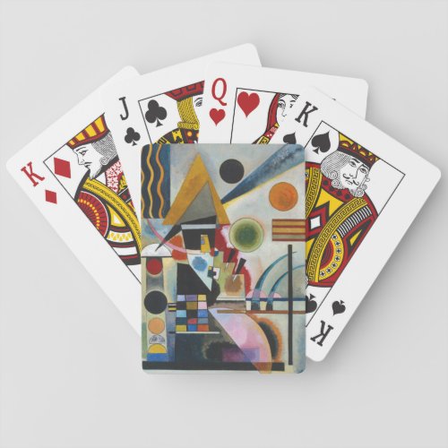 Kandinskys Abstract Painting Swinging Playing Cards