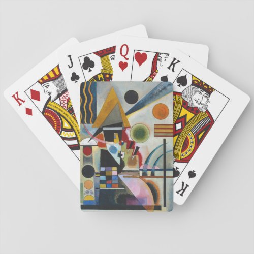 Kandinskys Abstract Painting Swinging Poker Cards