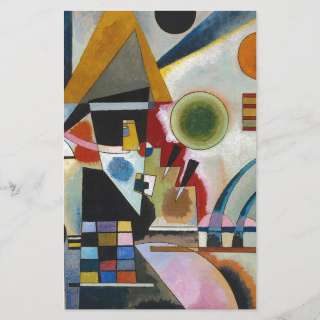 Kandinsky's Abstract Painting Swinging Stationery (Front)