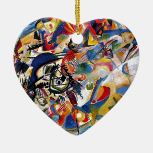 Kandinsky's Composition VII Ceramic Ornament (Front)
