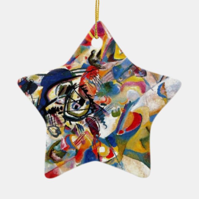Kandinsky's Composition VII Ceramic Ornament (Front)