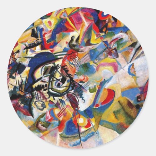 Kandinskys Composition VII Classic Round Sticker