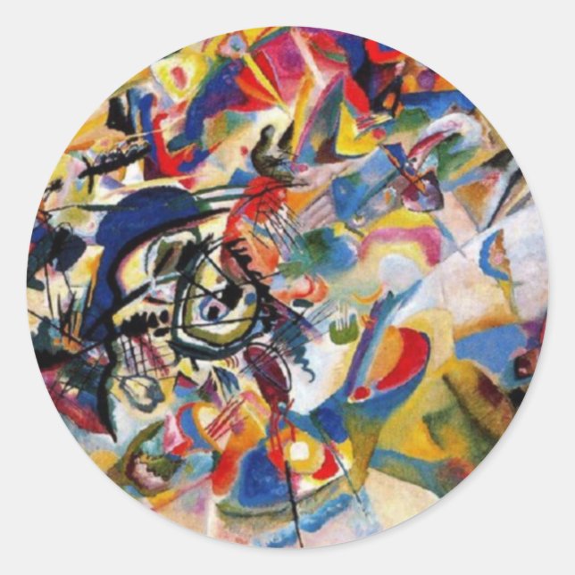 Kandinsky's Composition VII Classic Round Sticker (Front)